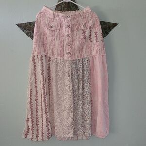 Pink Patterned Women's Skirt